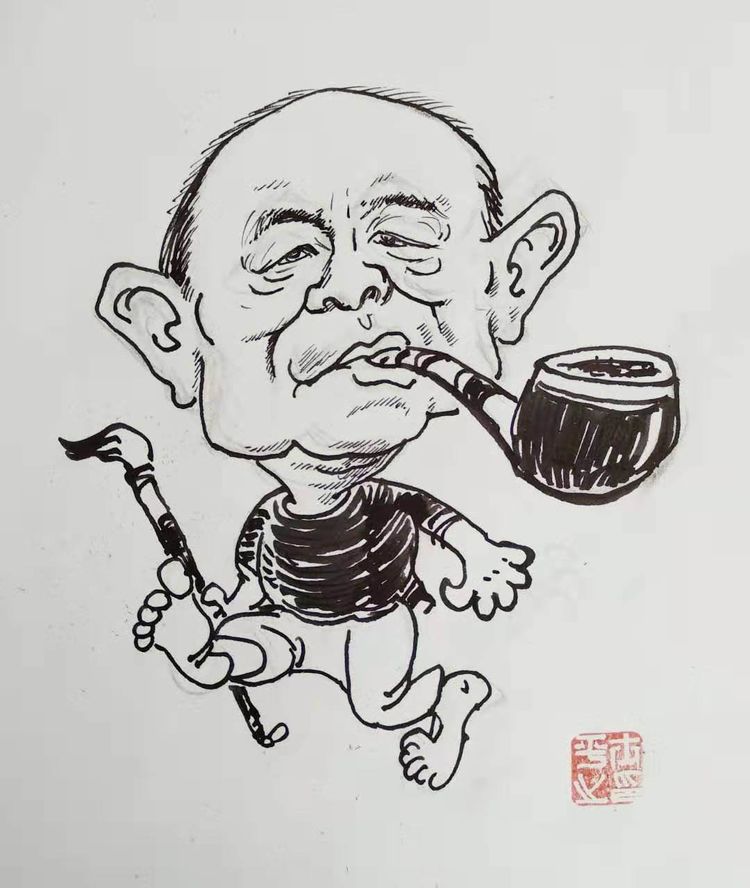 好玩儿老头走了黄永玉漫像