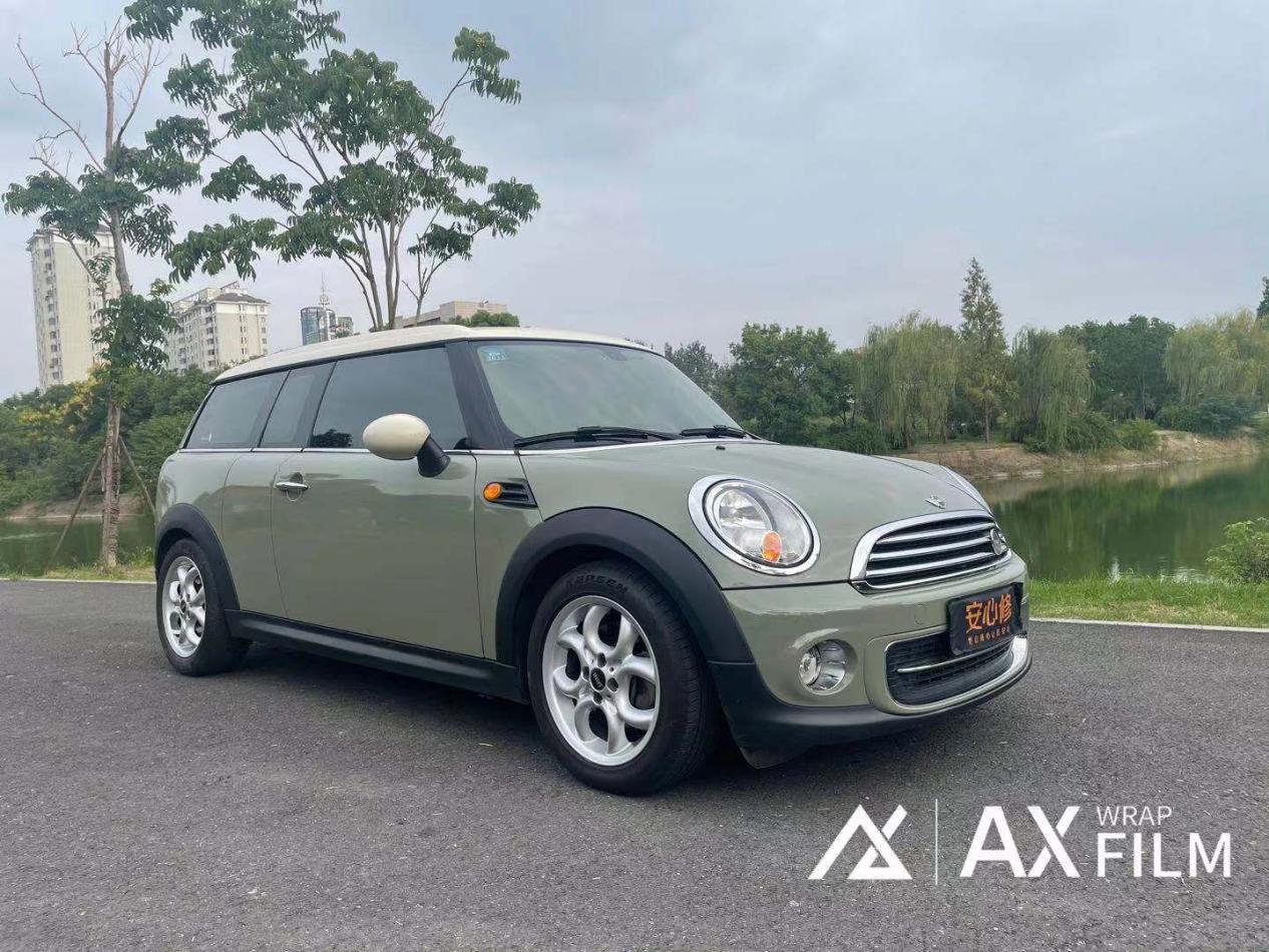 ax改色案例:miniclubman改色卡其绿,夜店男也能文艺范儿