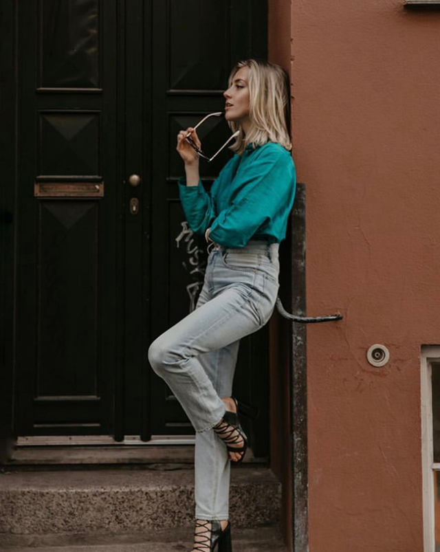 丹麦穿搭博主sarah mikaela 复古潮流日常私服