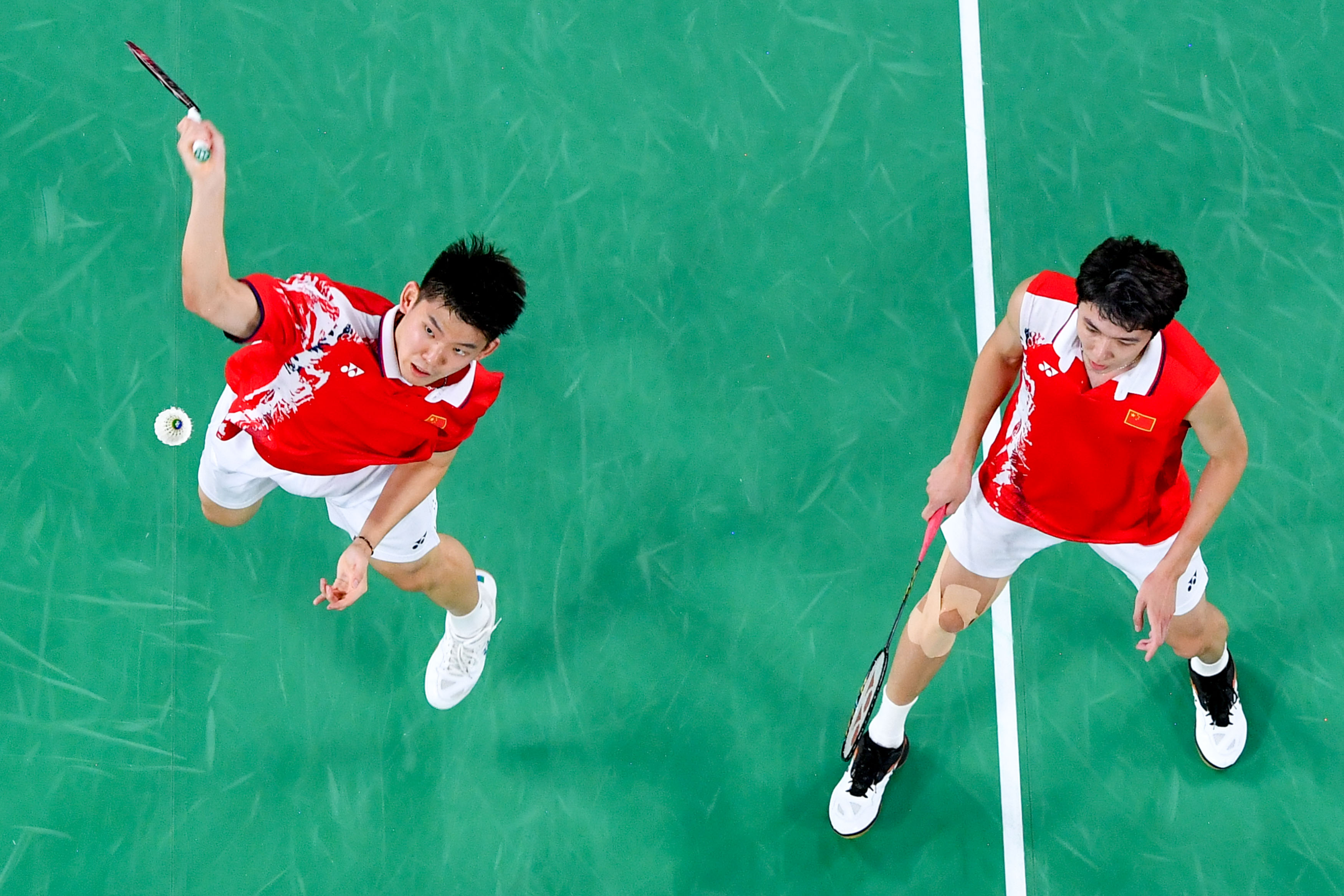 羽毛球——男子双打决赛:李俊慧/刘雨辰获得银牌