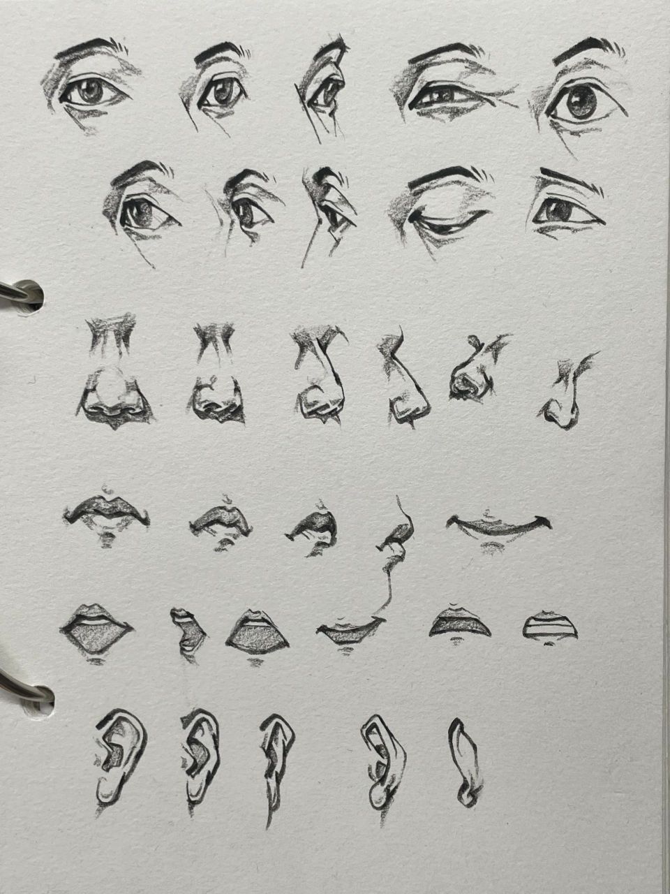 五官各角度合集 速写头部.如需转载请注明出处