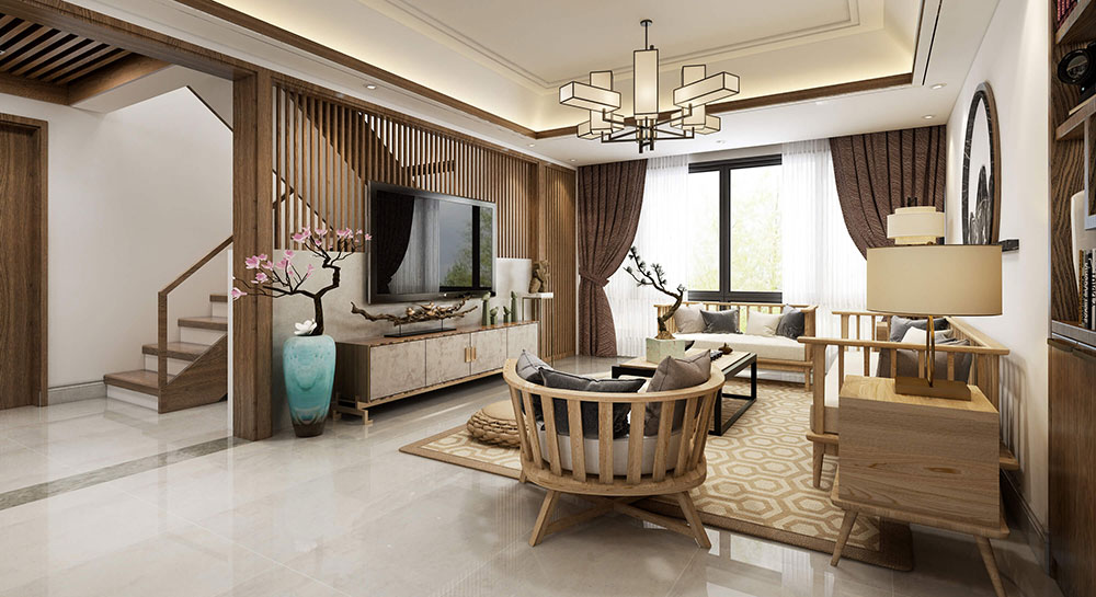 南宁150㎡简中式风格装修效果