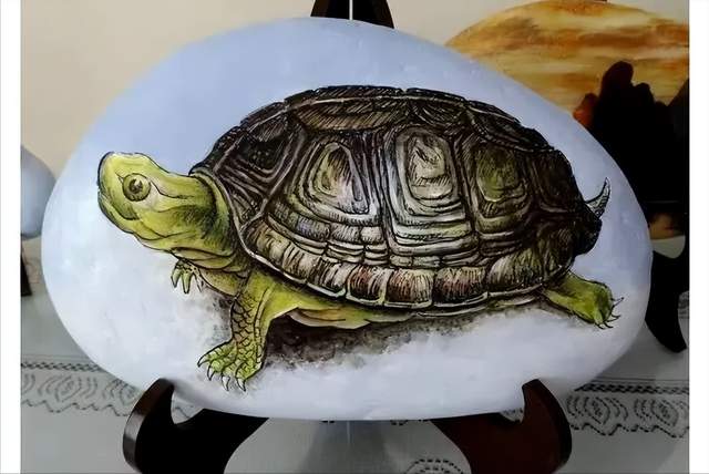 伊长兴瓷板画石头画作品欣赏