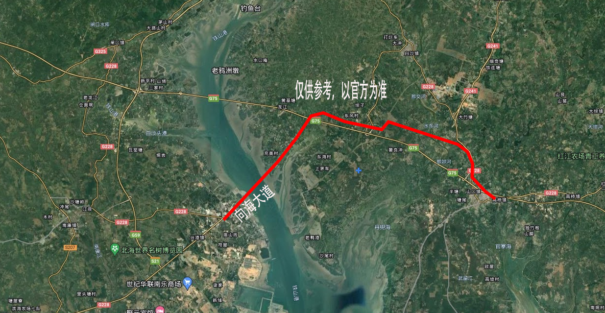 北海向海大道路线图图片