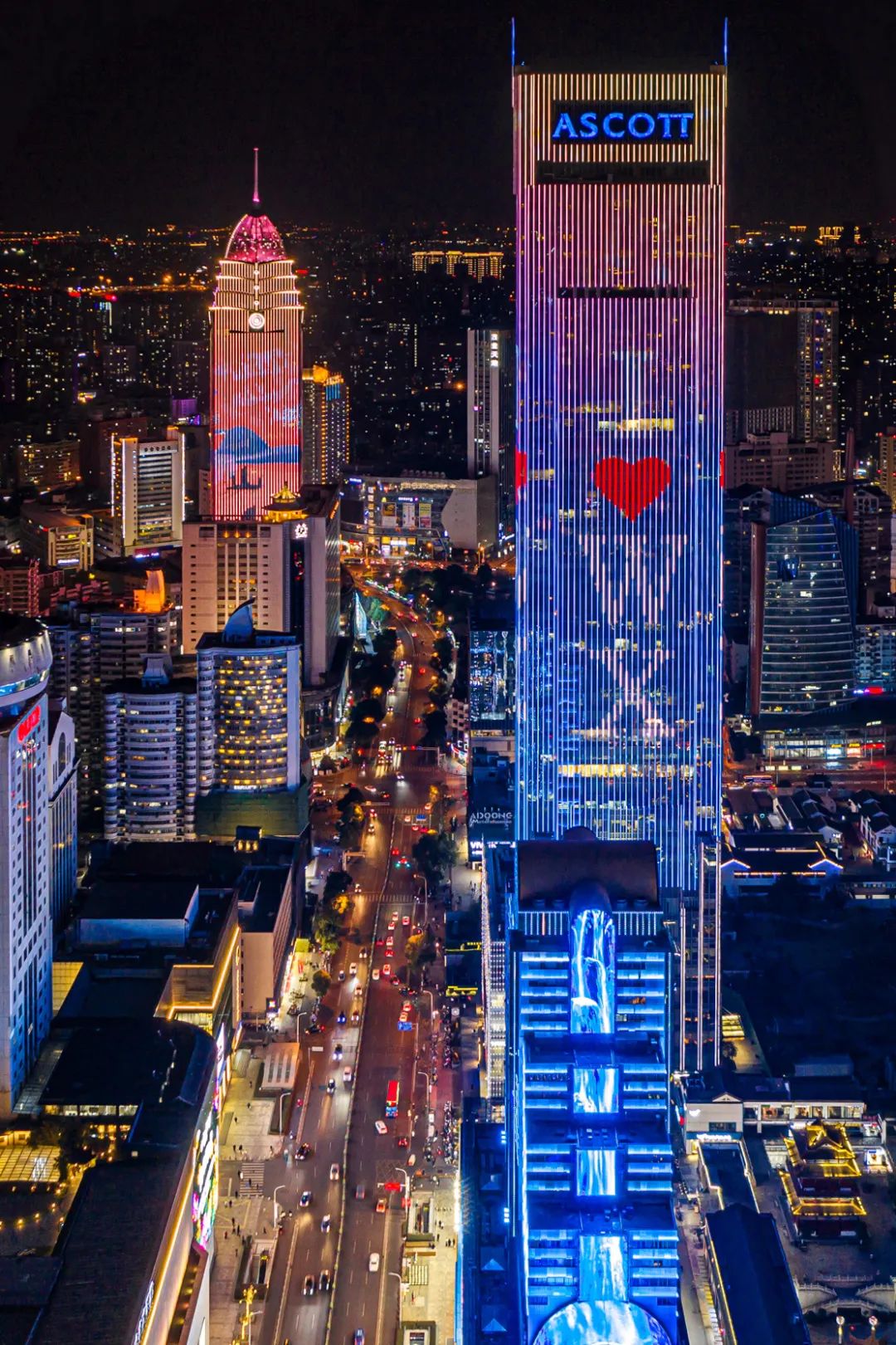 无锡中山路核心商圈夜景亮化揭秘