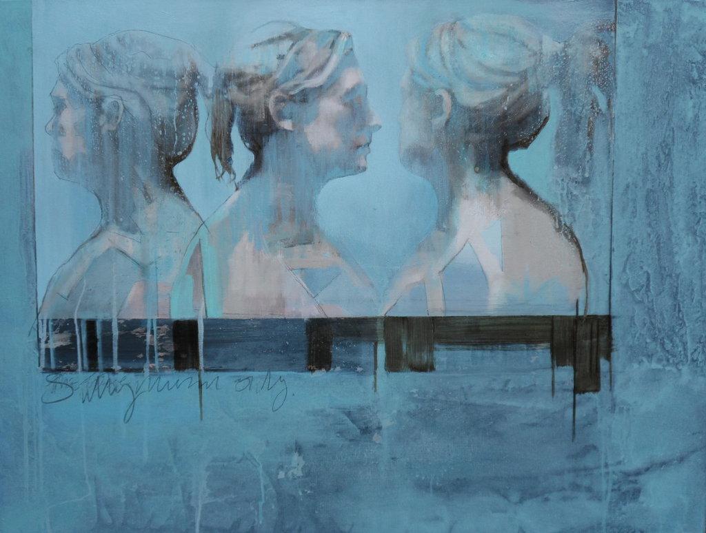 一组冷色调的人物油画︱当代艺术家scott bridgwood的作品