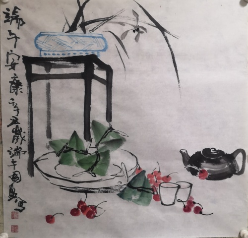 国画粽子图片作品图片