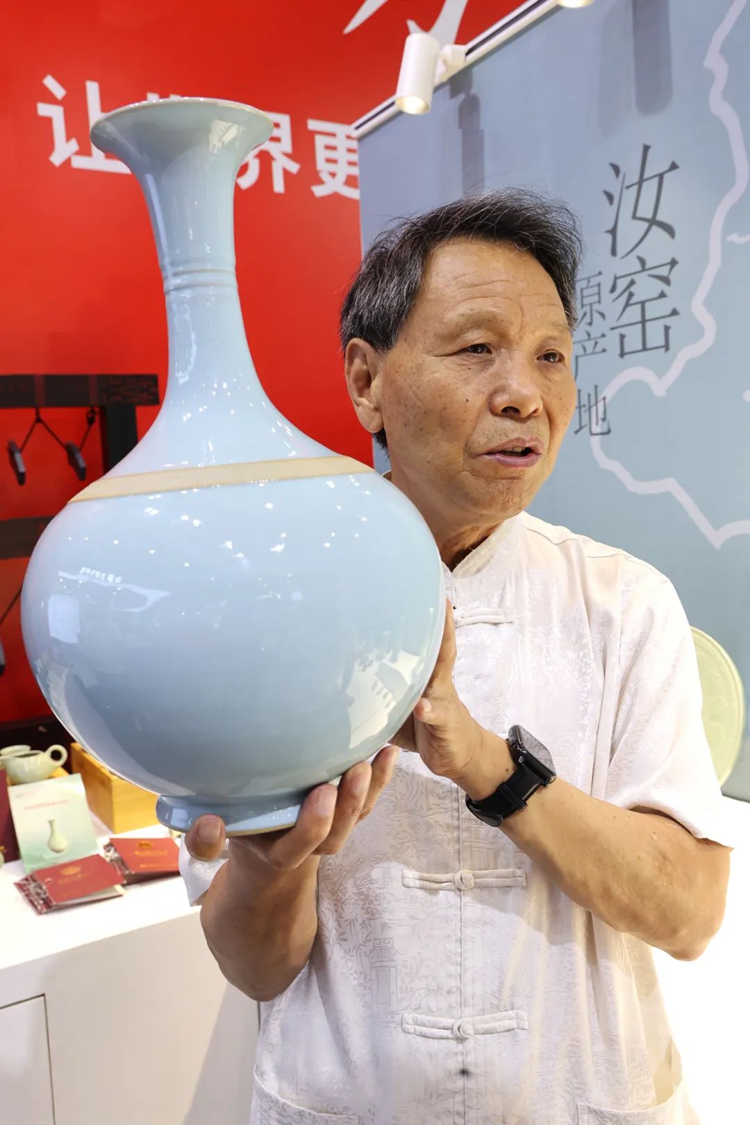 汝瓷多娇:廷怀窑汝瓷亮彩第十九届中国·深圳国际文博会(组图)