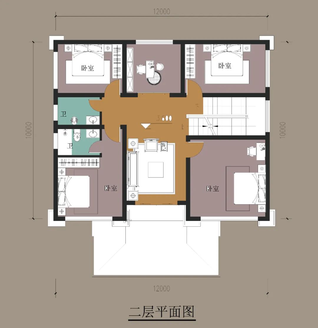 12x11三层新中式别墅,9室3厅,影视厅棋牌室功能齐全,适合自建