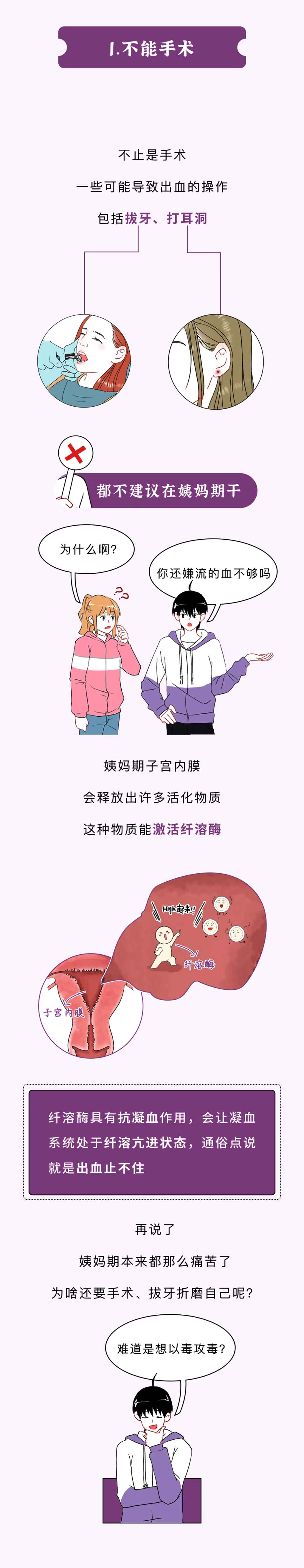 女性来例假时，这5件事情不能做的，非常伤身体（漫画）