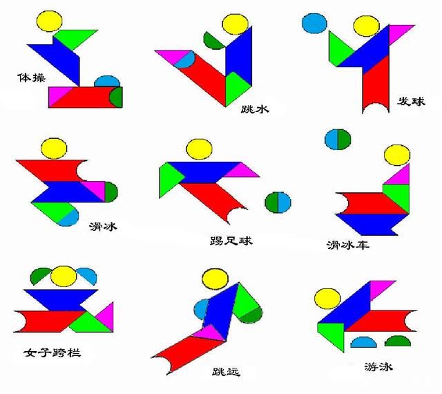 七巧板智力拼图做人图片