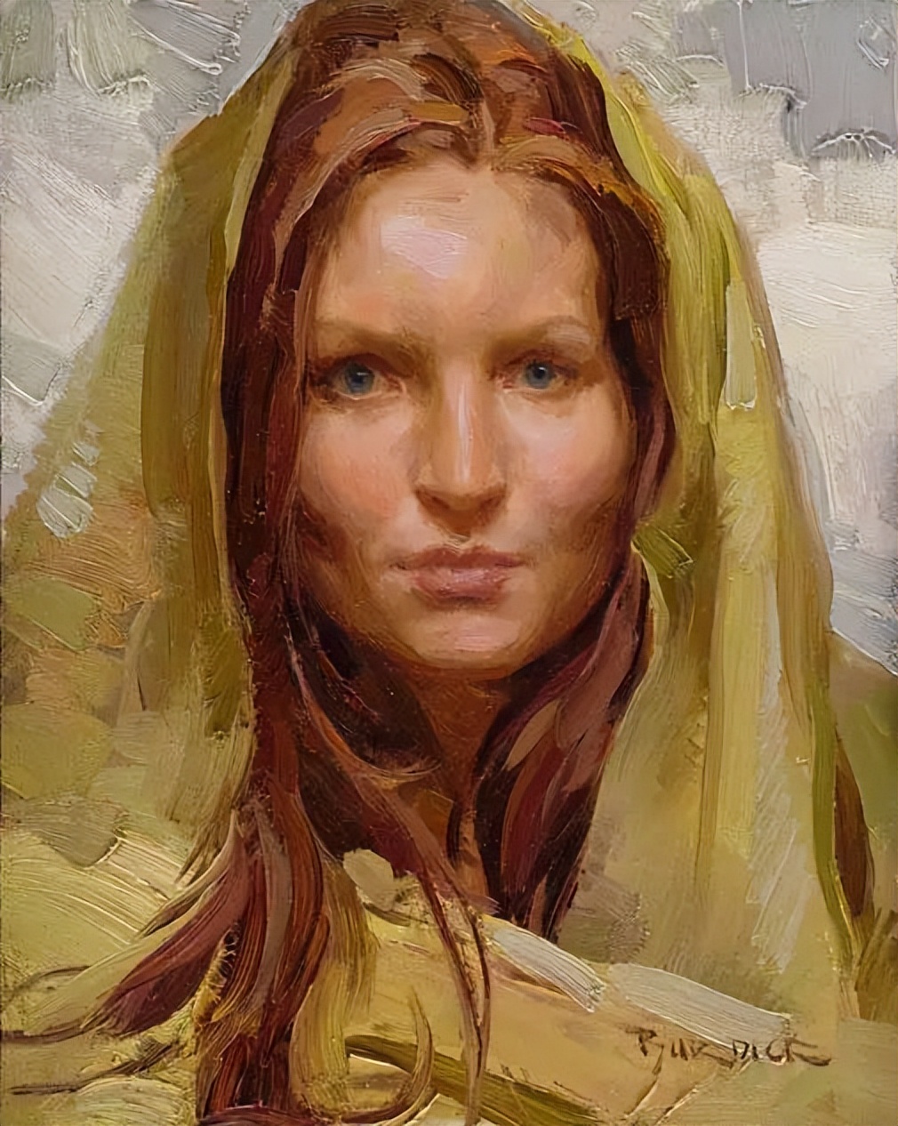 狂放的笔触和色彩柔美的肖像油画︱美国画家scottburdick作品