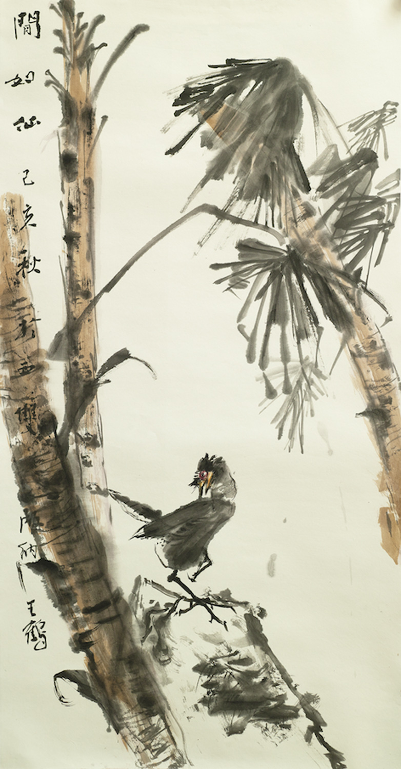 书画家王鹤先生水墨花鸟画赏析