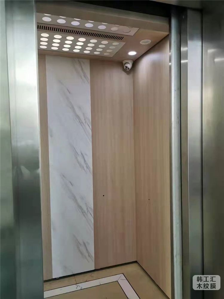 聊聊用进口木纹纸给酒店电梯翻新改色的方法和技巧