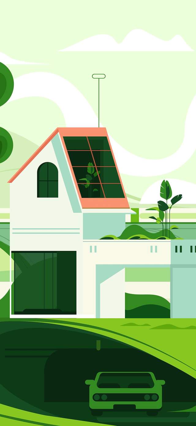 唯美清新风景插画,向往中的美好生活