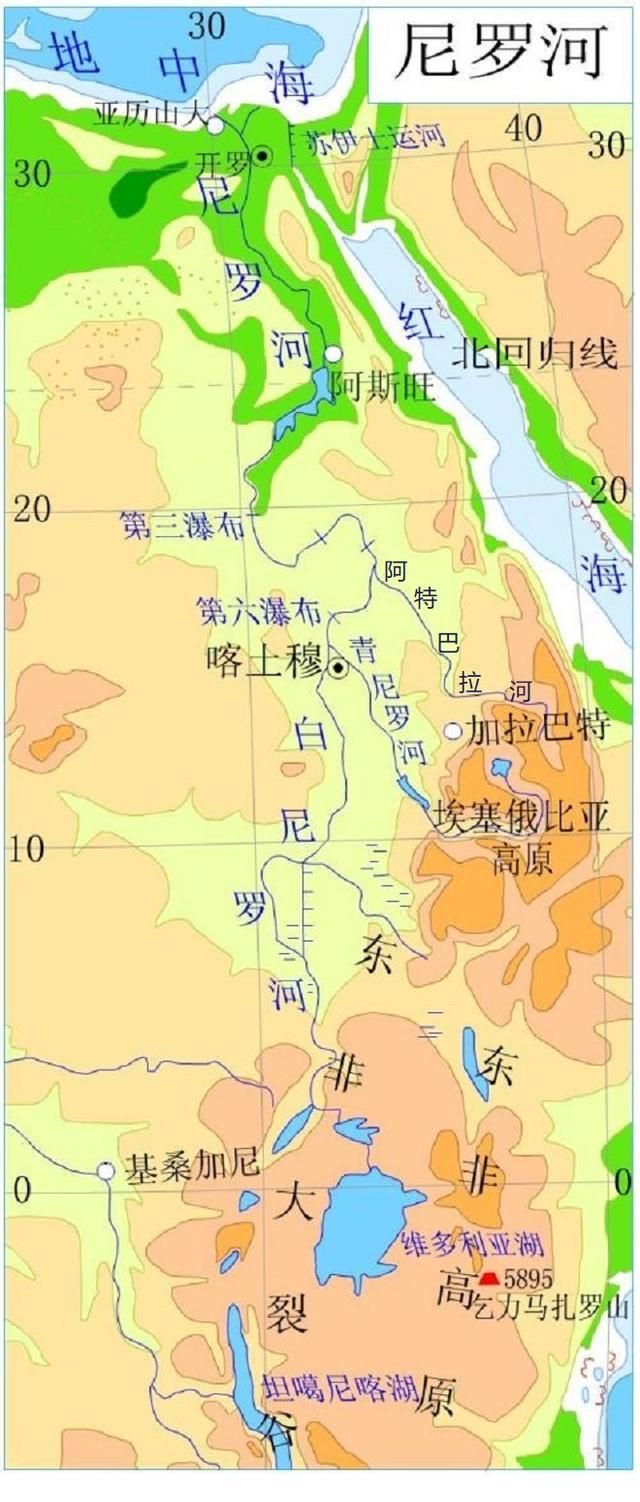 白尼罗河地图图片