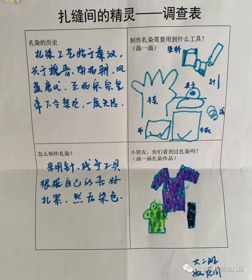 幼儿园手工扎染步骤图图片