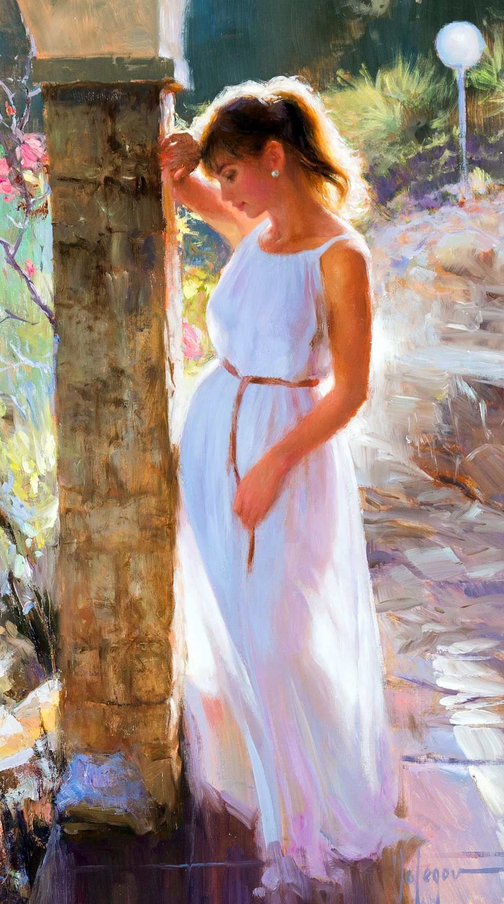 明媚阳光下的俄罗斯柔情女人油画︱艺术家vladimir volegov作品