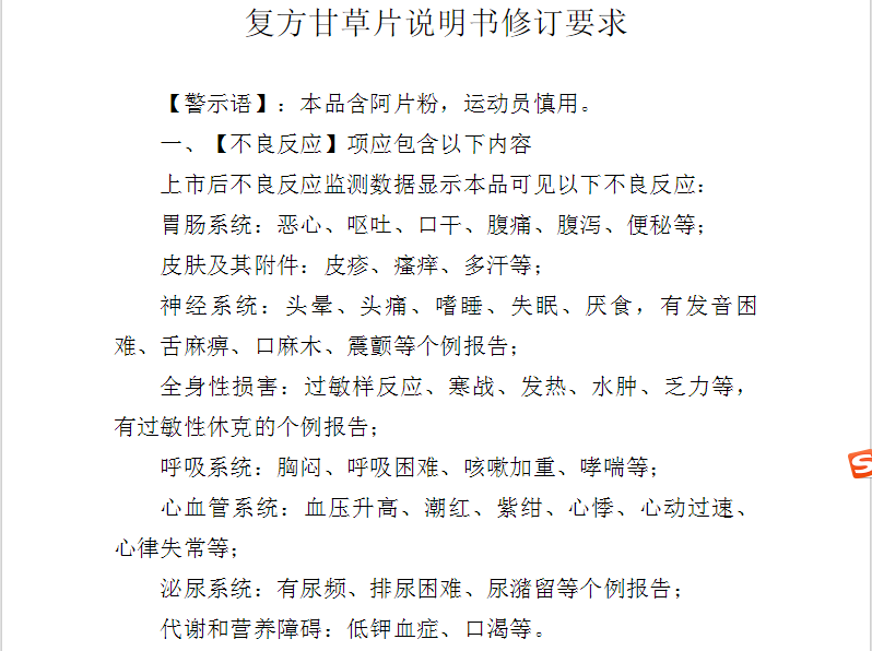 复方甘草片曾经很受欢迎,为什么现在药店不卖了?