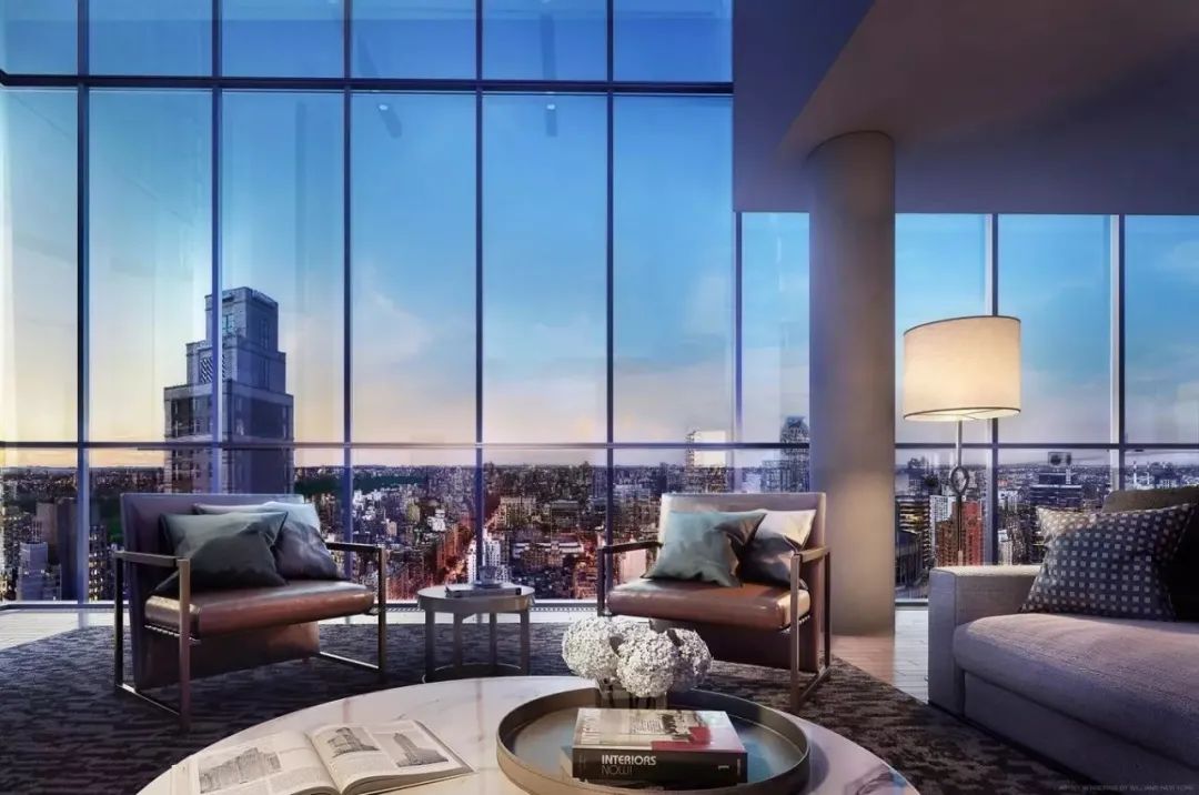 玻璃幕墙或落地窗室内侧栏杆应简化或消失