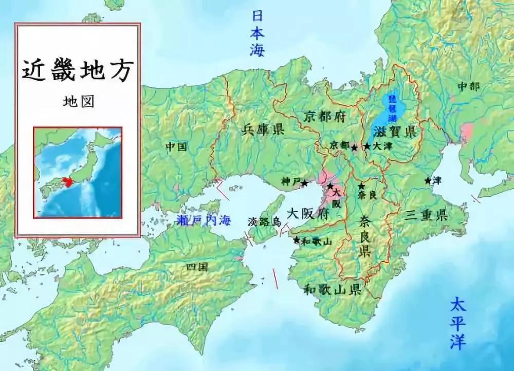 日本河湖分布图片