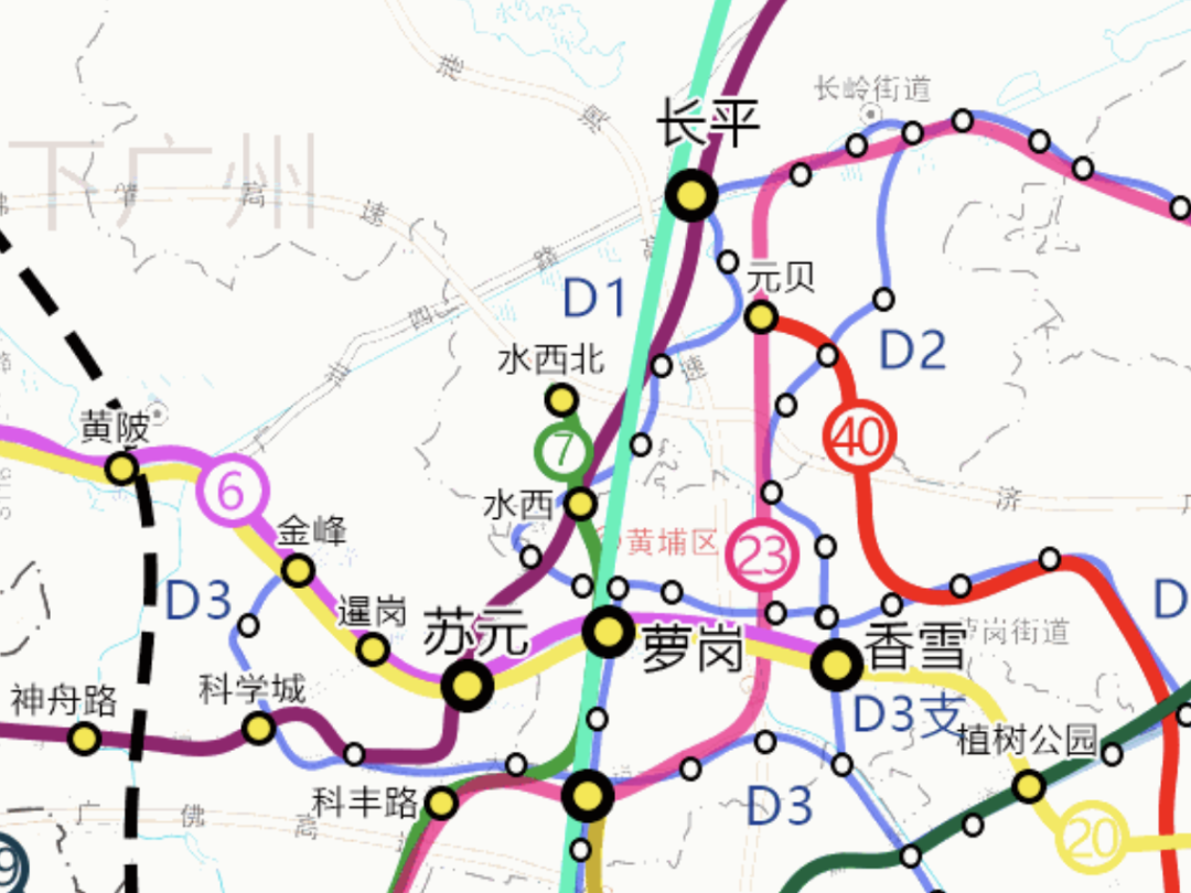 房天下 因此,地鐵線路長遠規劃,黃陂的地鐵線路相對於老黃埔和科學城