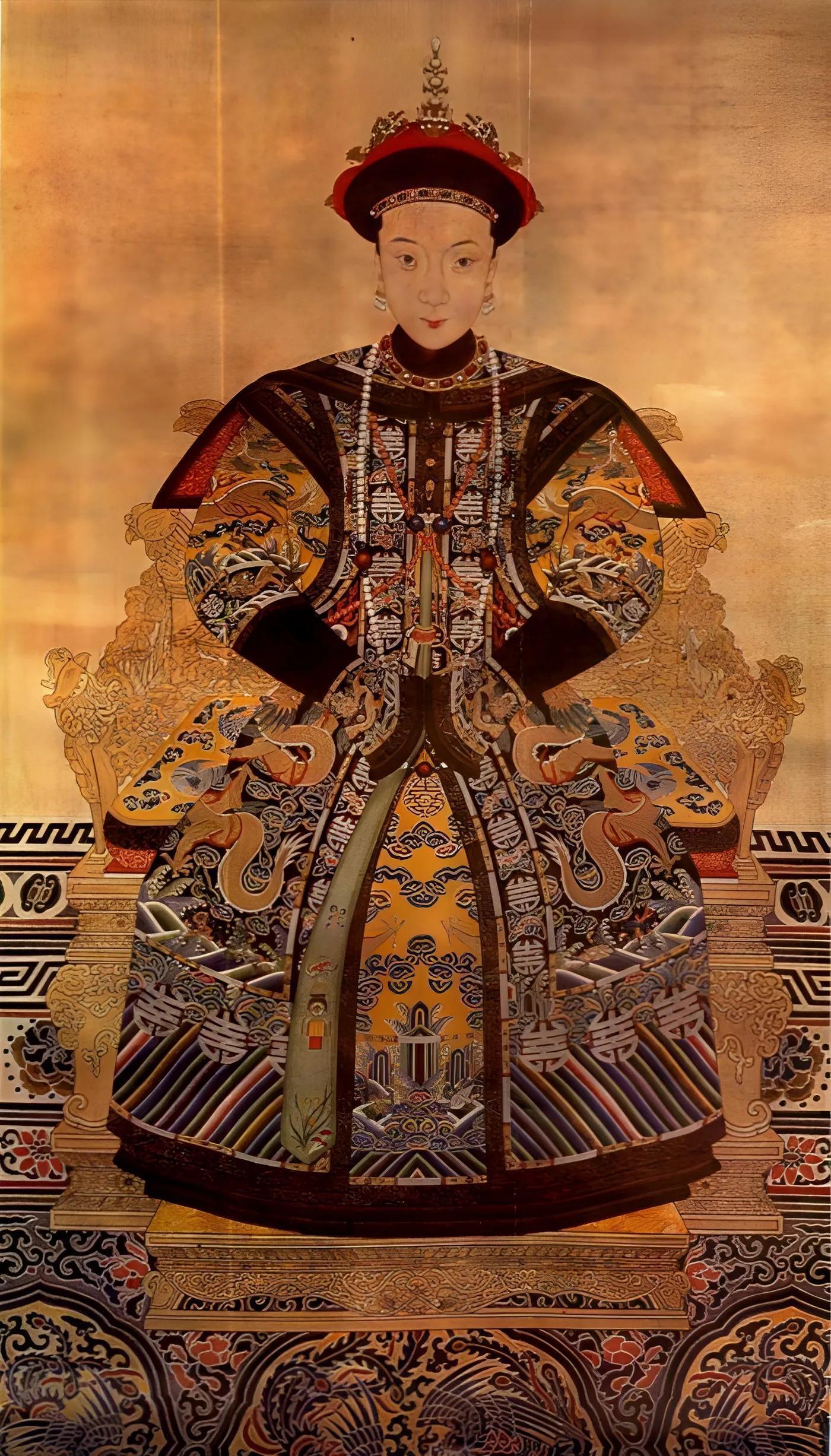 清朝历代皇后画像:富察氏最美,钮祜禄氏最吓人