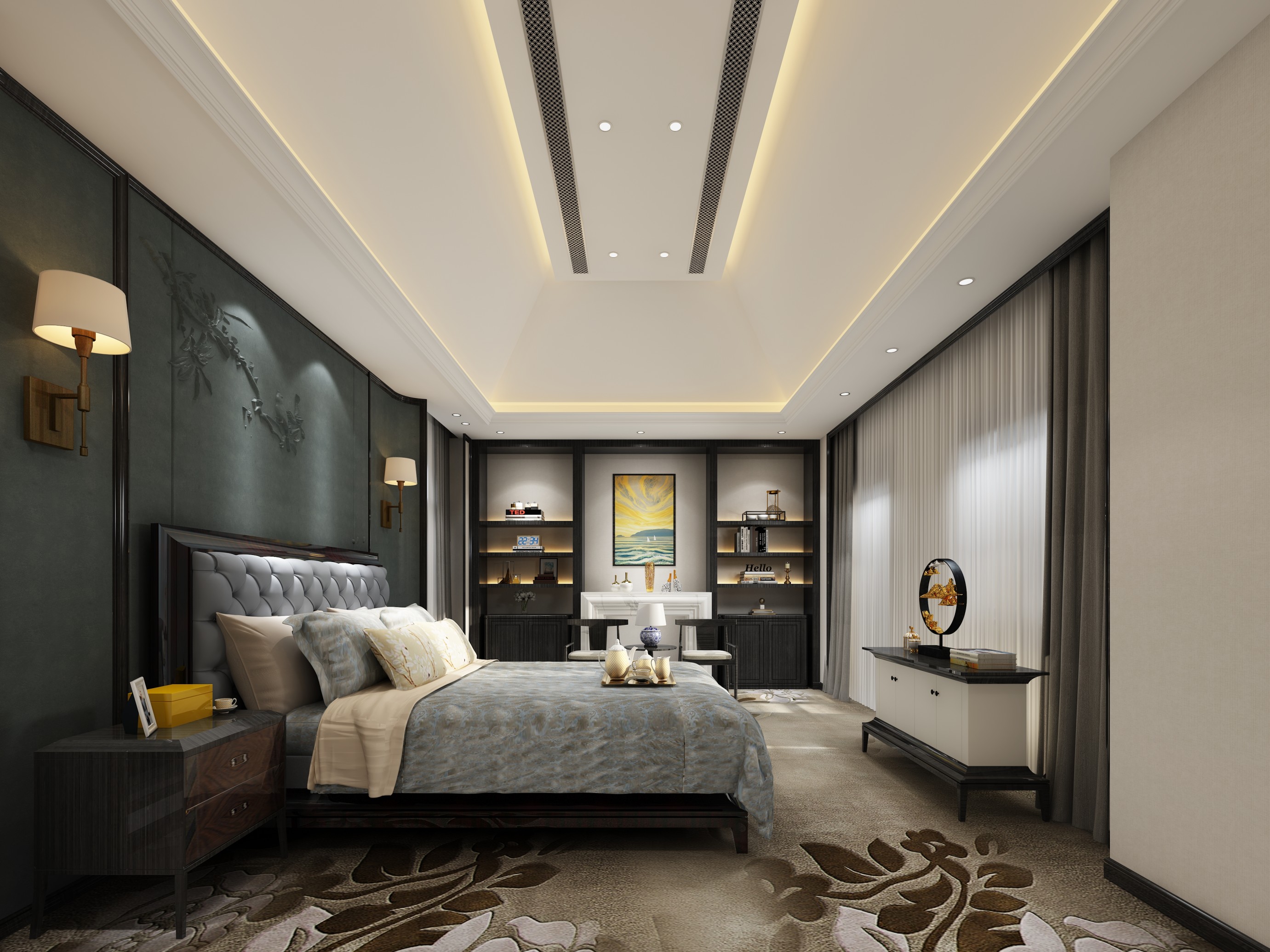 金桥480平米现代风格别墅装修效果图