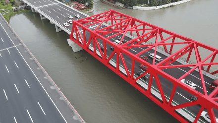 即沪宁高速跨青阳港航道桥梁 项目总投资约4亿元 因高速公路保通需要