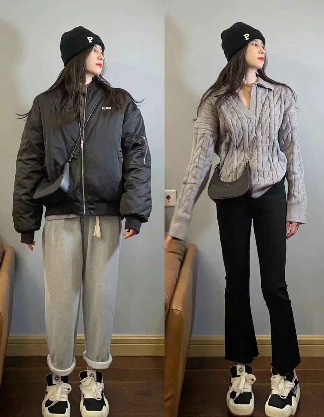 冬天穿衣不臃肿!试试"上松下紧"的搭配法,不仅保暖还显瘦