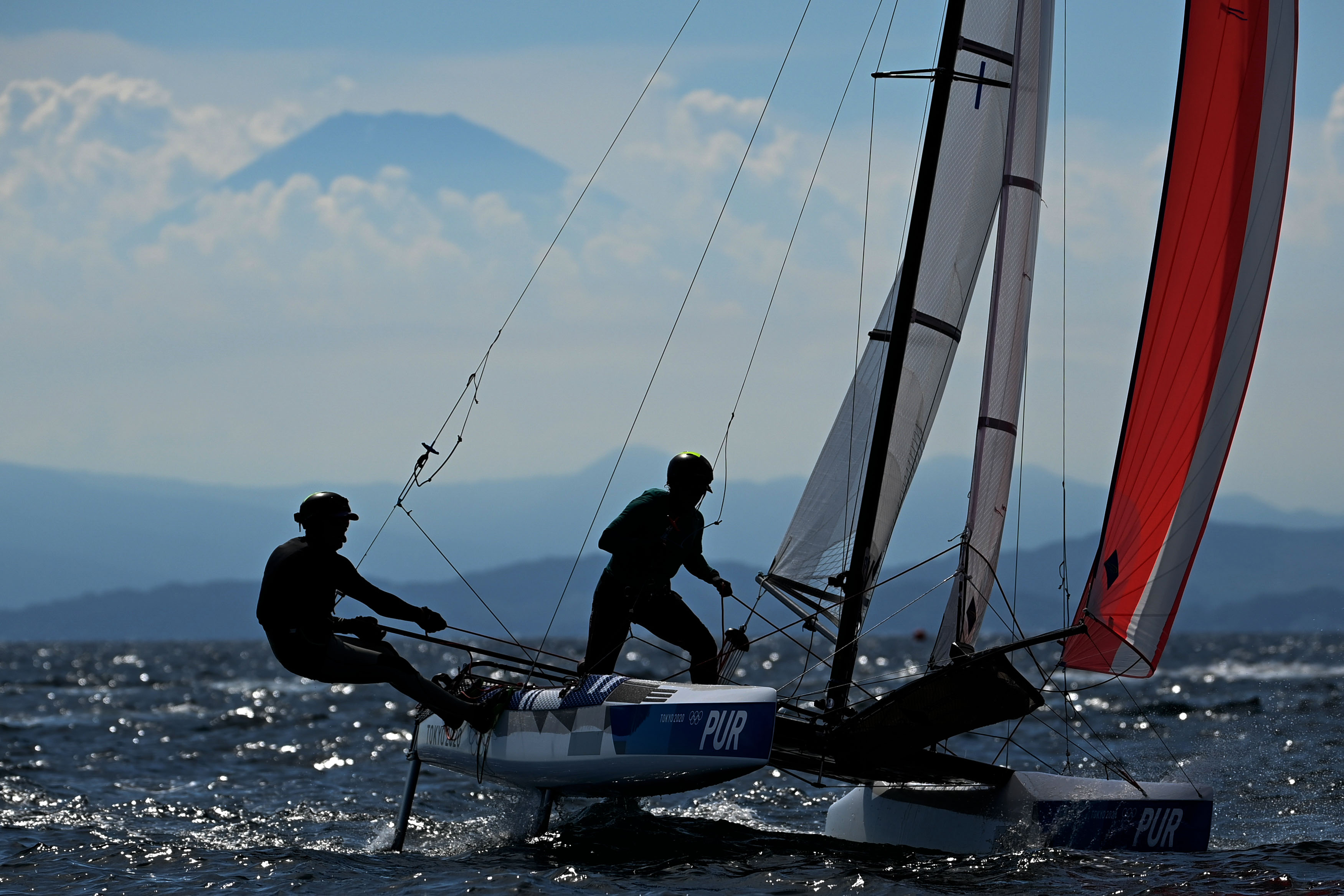 帆船帆板——各代表队赛前训练