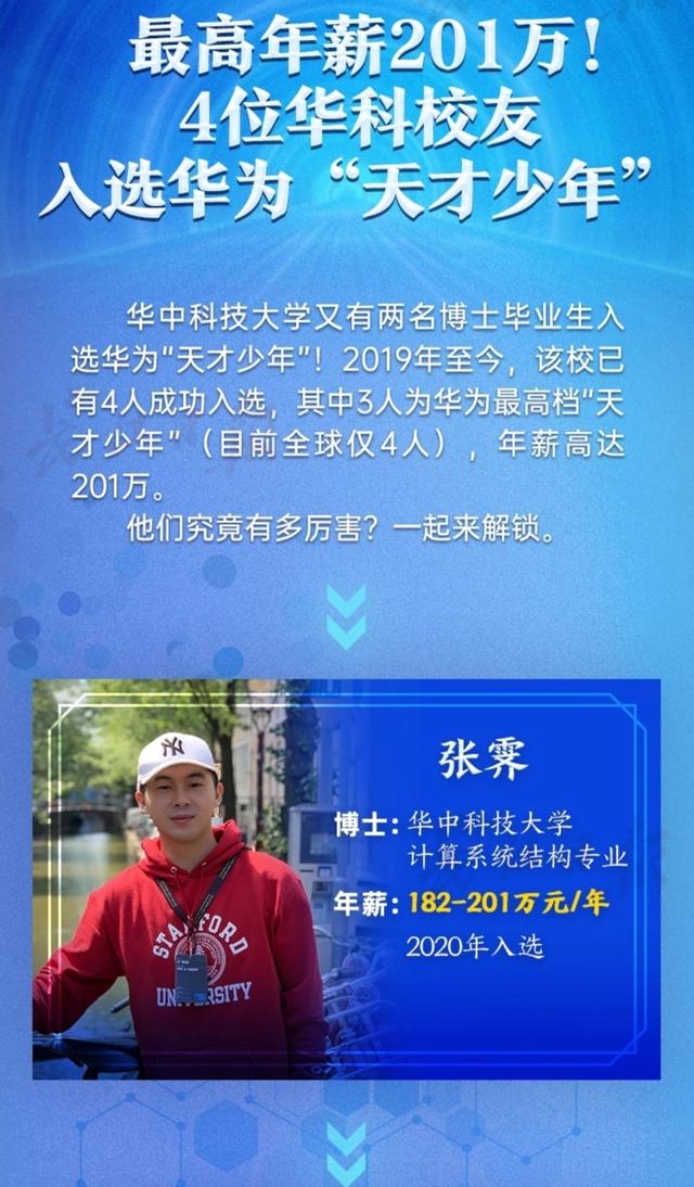 华为"天才少年"计划中的张霁获最高档年薪,本科学校却引人议论