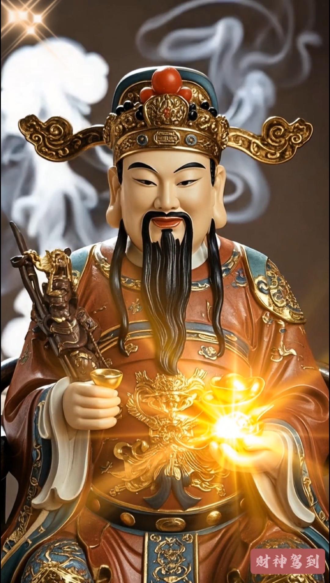 财神爷降临,带来财运和财富,财运广开,财富广进!