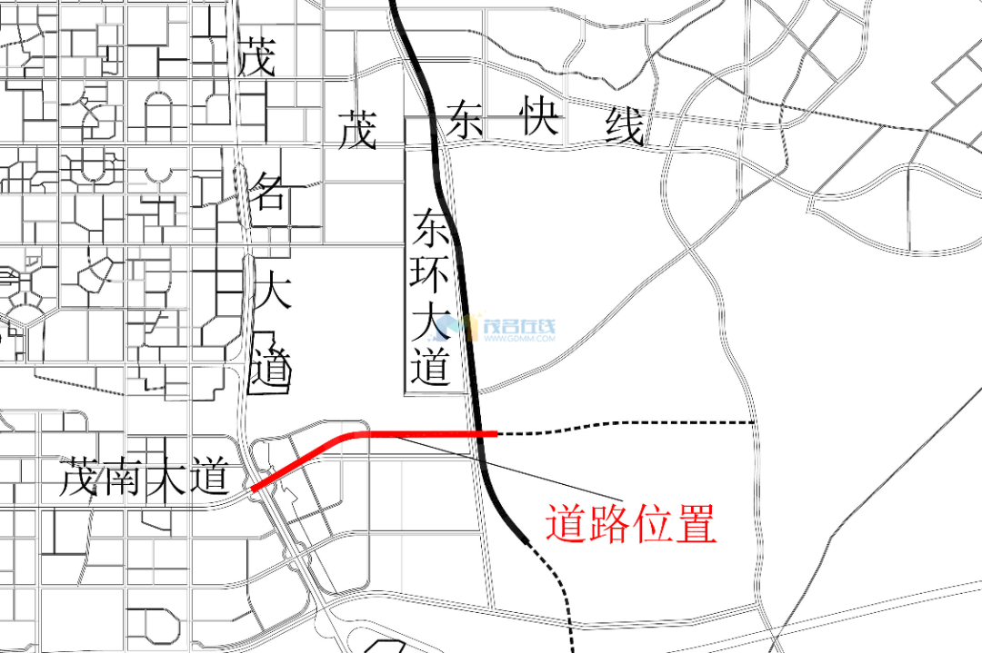 复兴大道延长线起点与复兴大道,红旗北路相交,起点桩号为ko ooo,路线