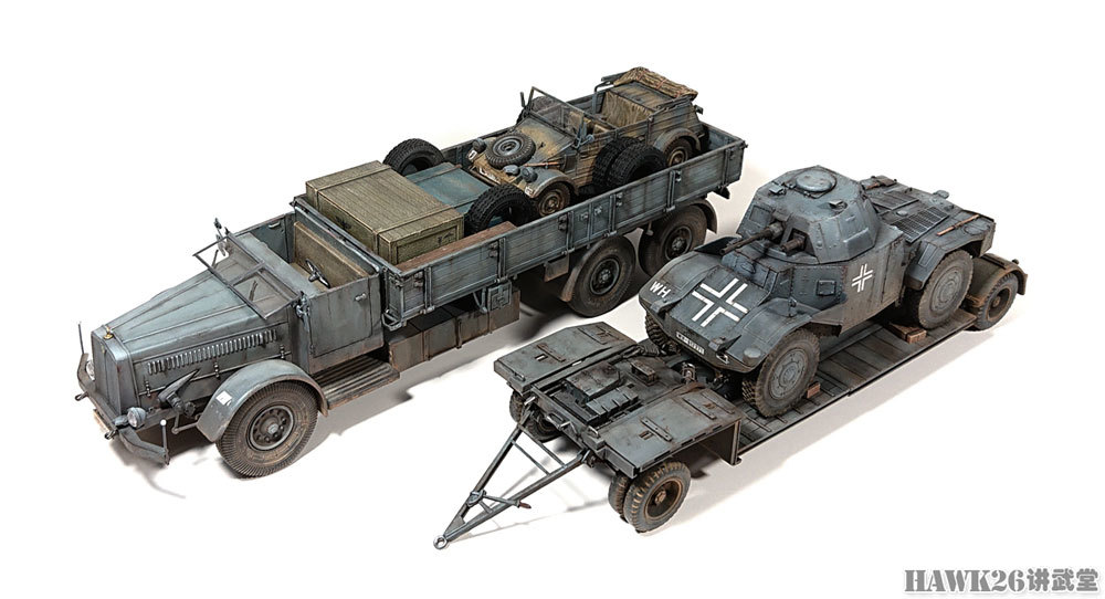 二战初期德军装备的两种重型卡车 到底有多牛?装两辆坦克满街跑