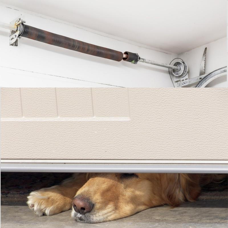 翻板车库门扭簧断裂如何更换?