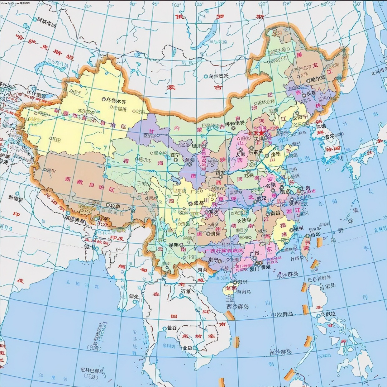 中国理想的领土版图图片