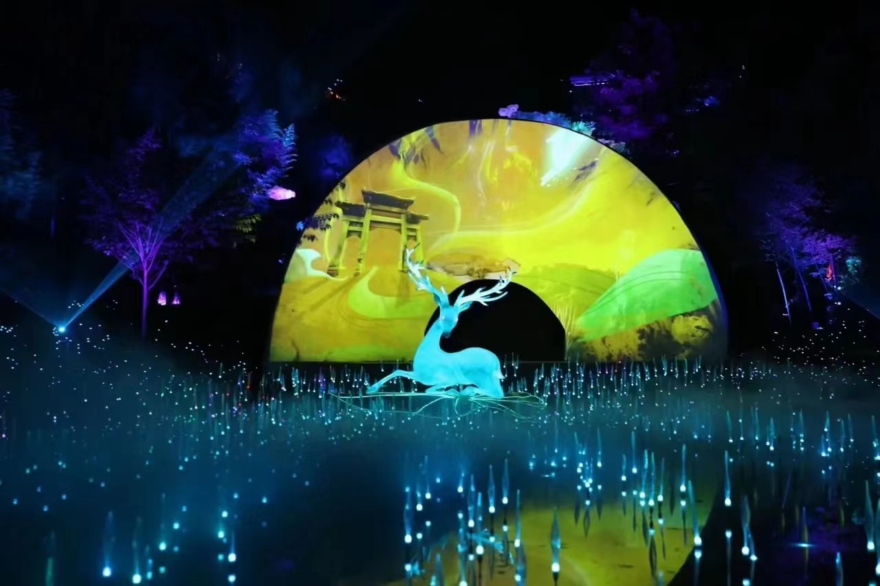 全息投影与景区夜景完美融合,打造完美夜游文化