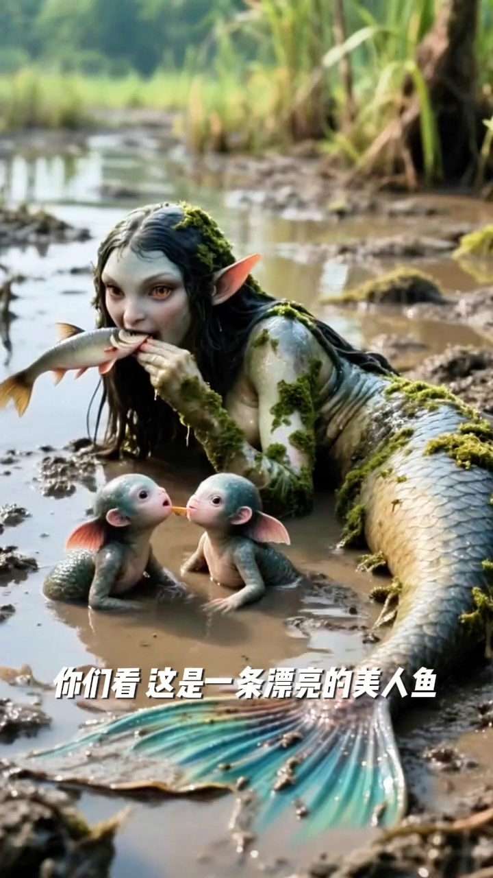 这美人鱼在吃小鱼了