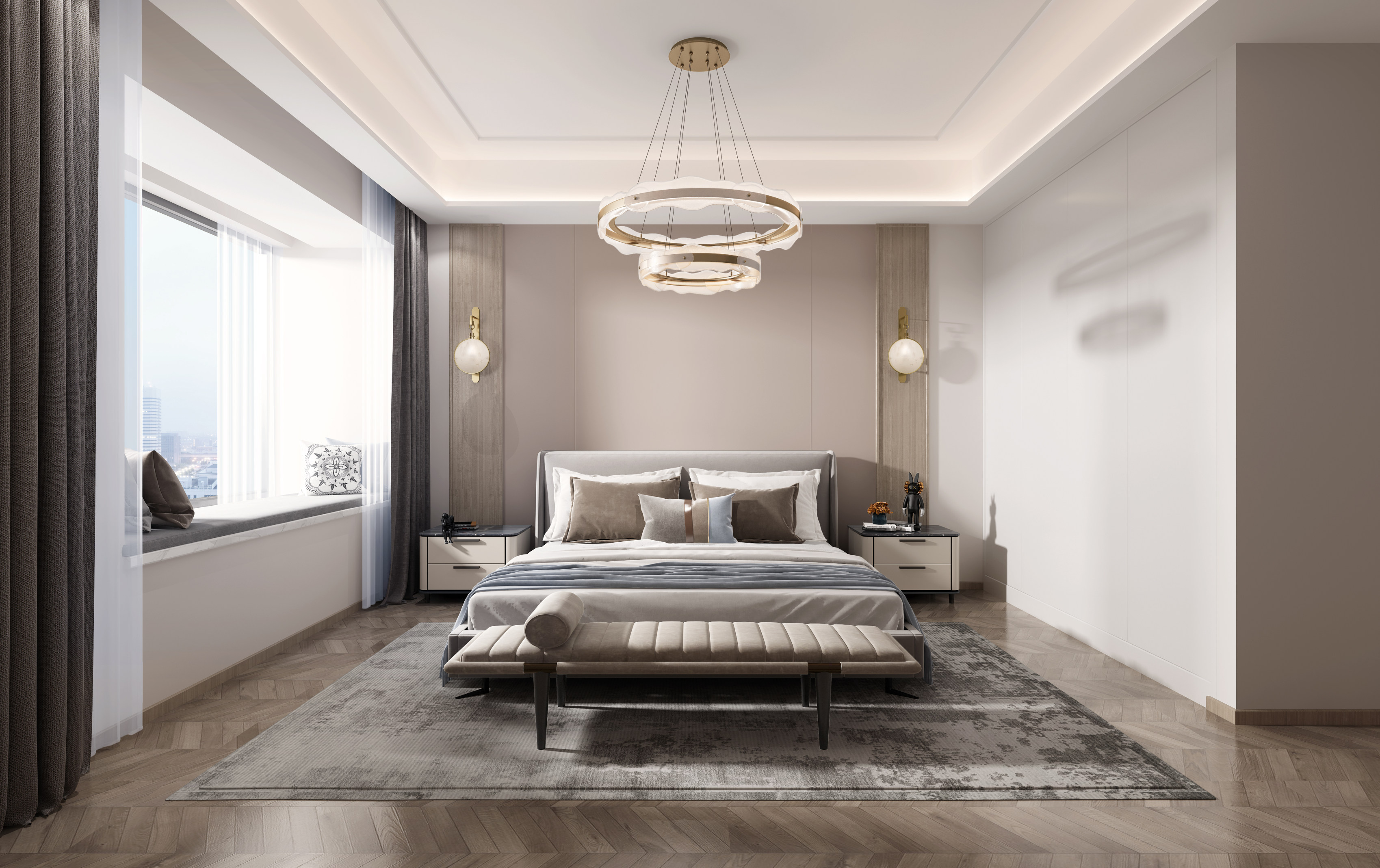 天和家园160平米轻奢风格平层装修效果图