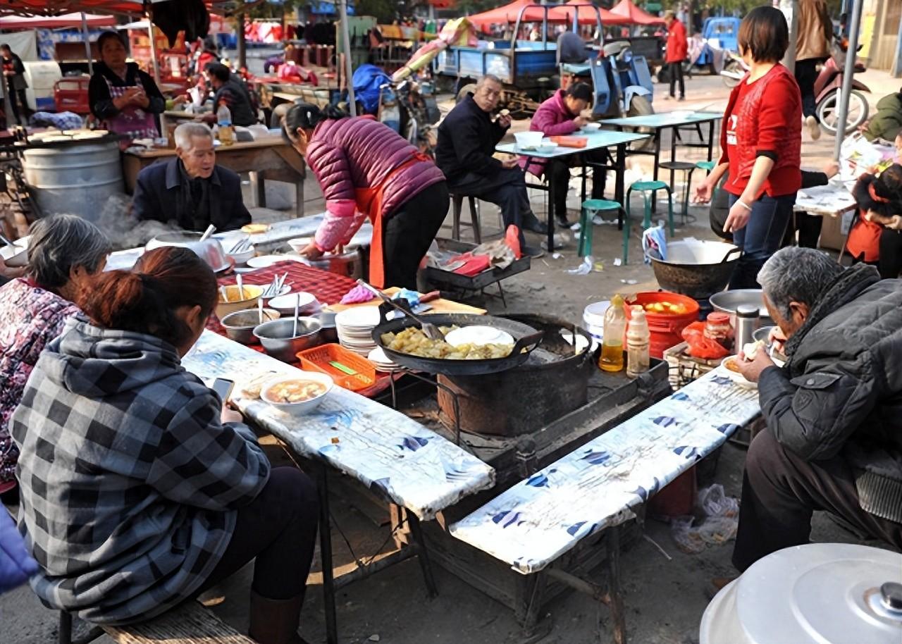 农村集市小吃图片