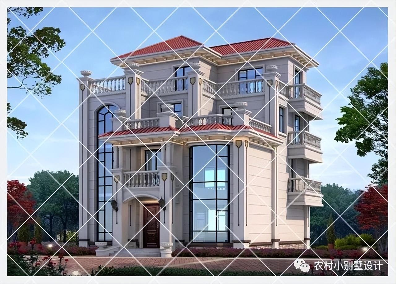 28款复式三层农村自建房别墅,带挑空客厅超现代生活设计!
