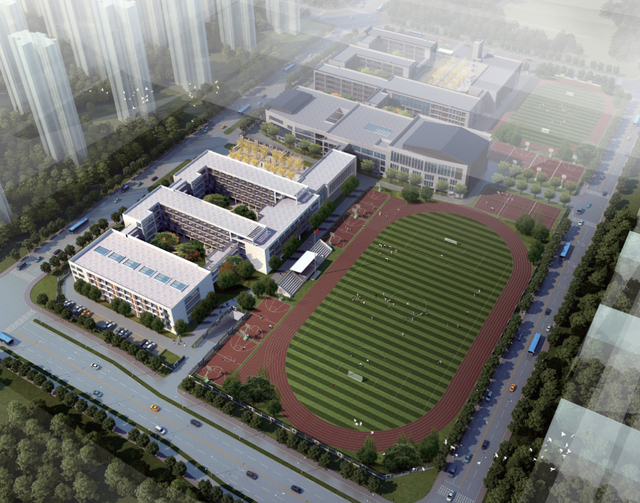 六,南星渎中学 项目位于山淞路东侧,美丰路北侧.设计规模为12轨36班.