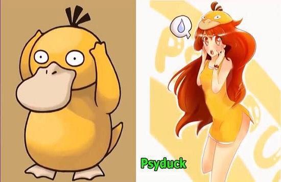 宝可梦全员都变成美少女,可达鸭也变美了,看到胖丁萌哭我