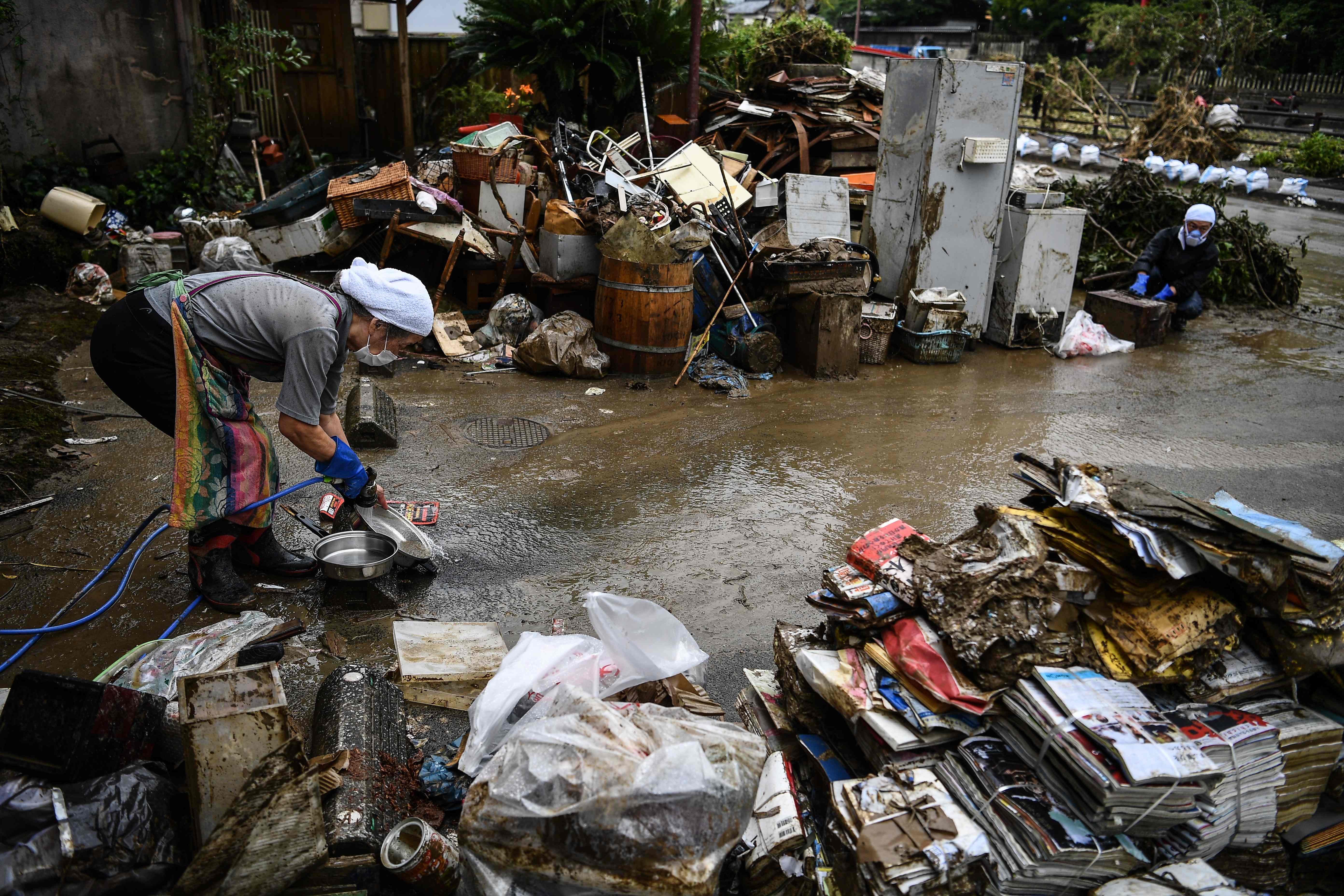 日本暴雨熊本县照片图片