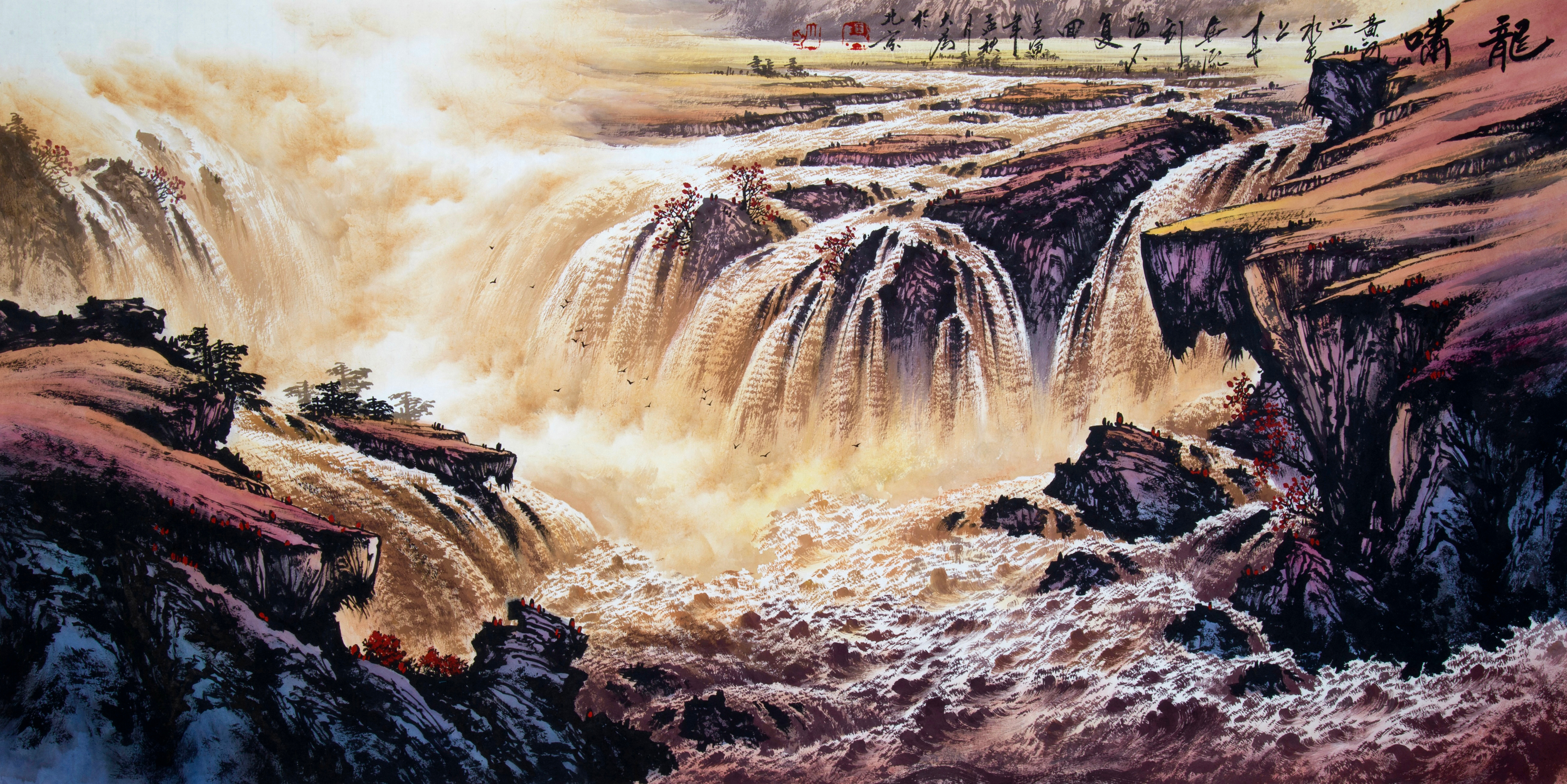 虚实相生,笔下生花:赏析王大为山水画中的神秘与灵动