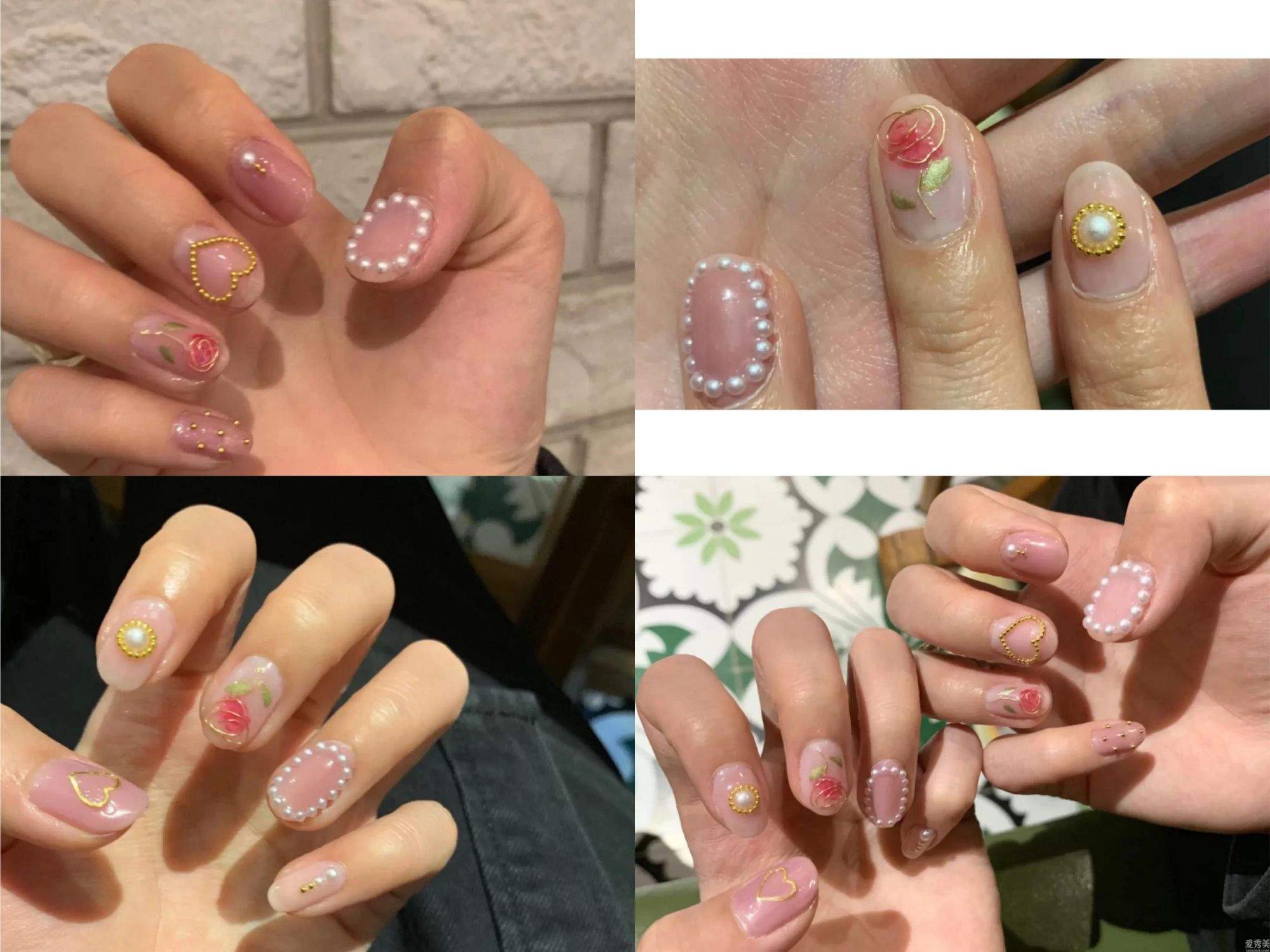 不容易落伍的天然珍珠做美甲，雅致氣場(chǎng)，溫婉的小千金小姐感
