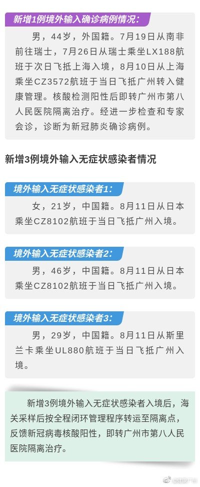 2021年8月13日广州市新冠肺炎疫情情况