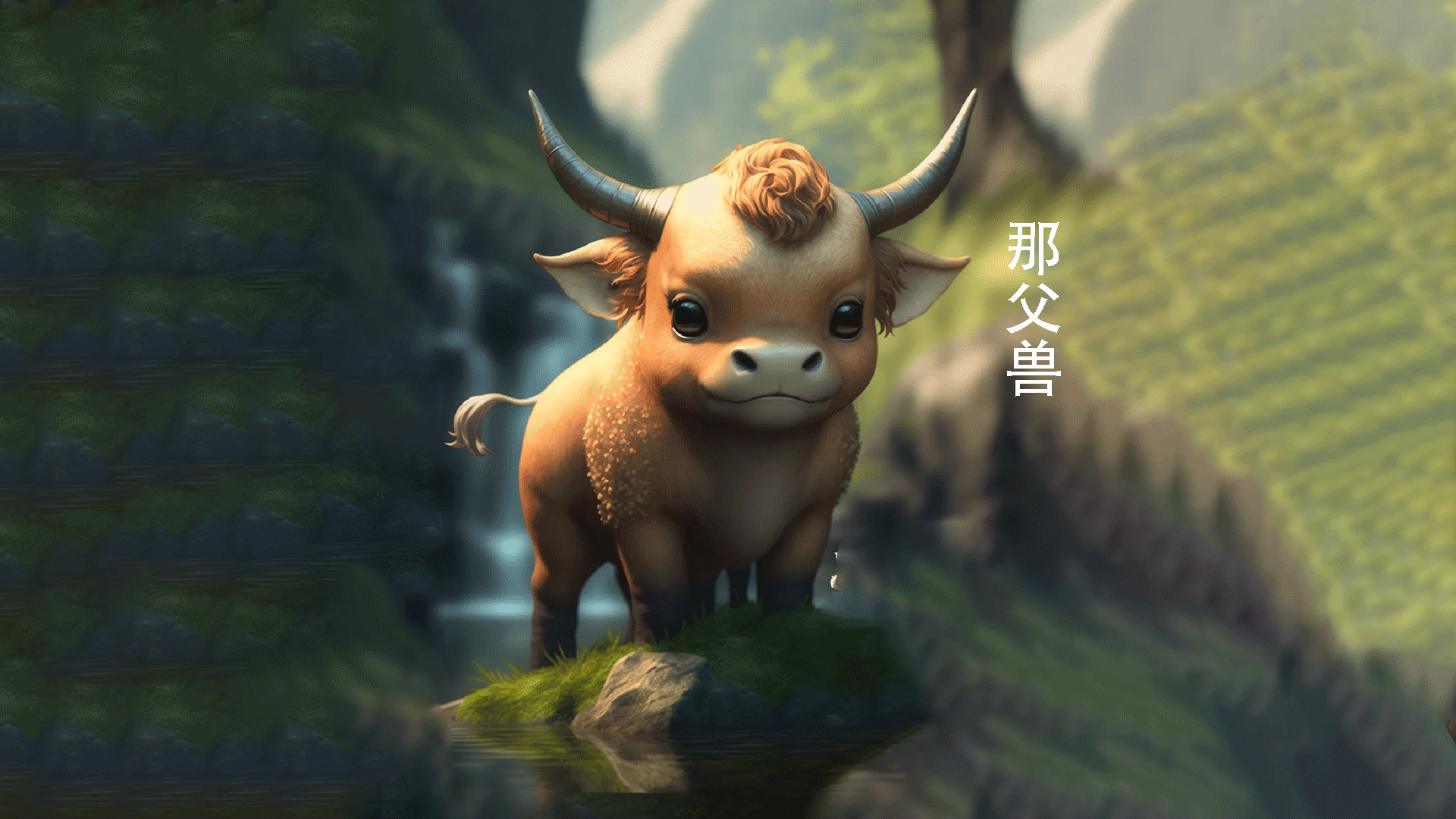 山海经异兽:那父兽,像牛白尾,叫声如人在呼唤