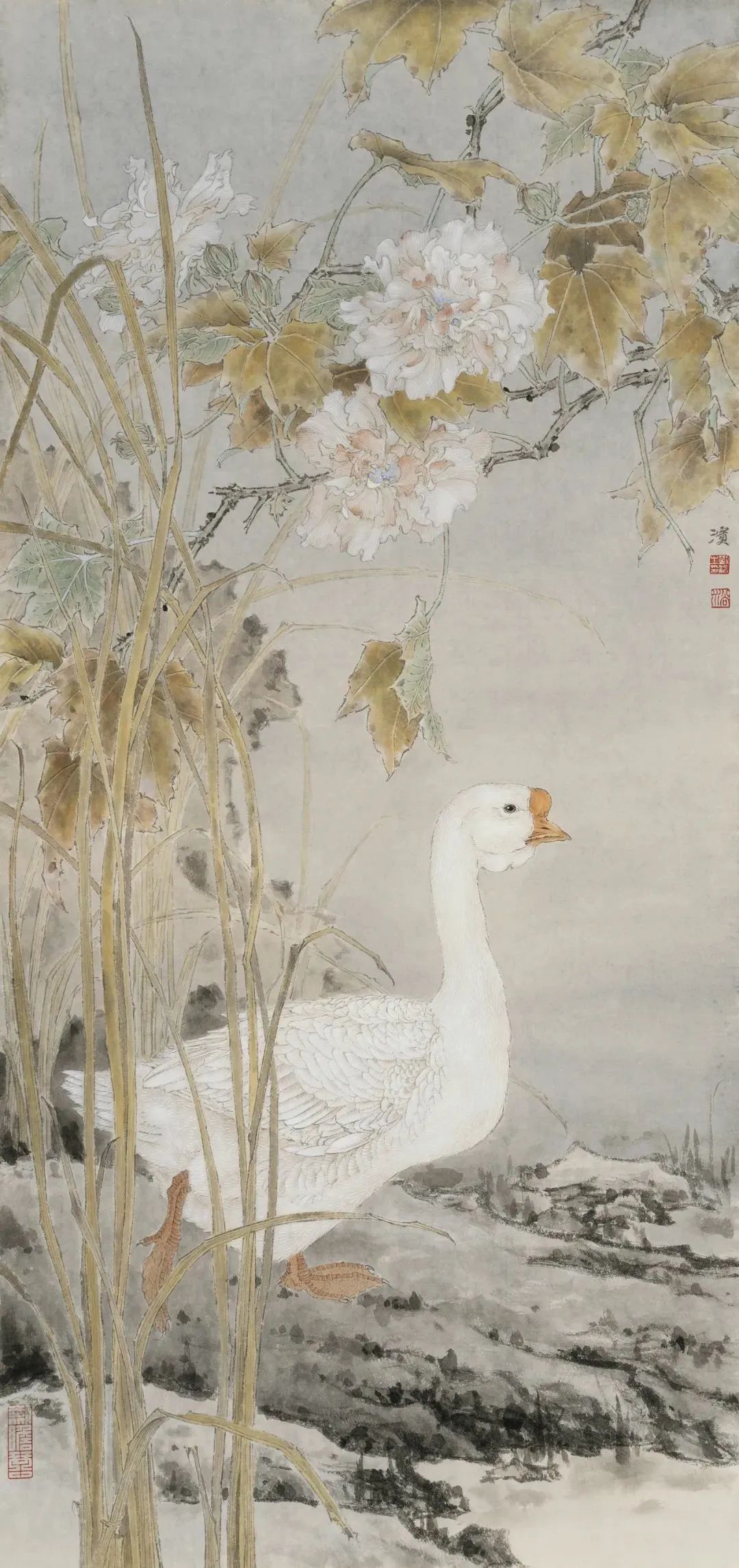 刘滨工笔花鸟画作品欣赏:恬静淡然,意境纯美